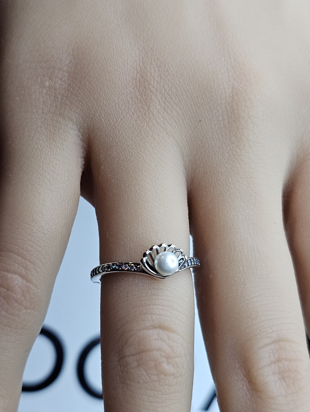 Pandora Disney Princess Ariel Shell Treated Freshwater Ring